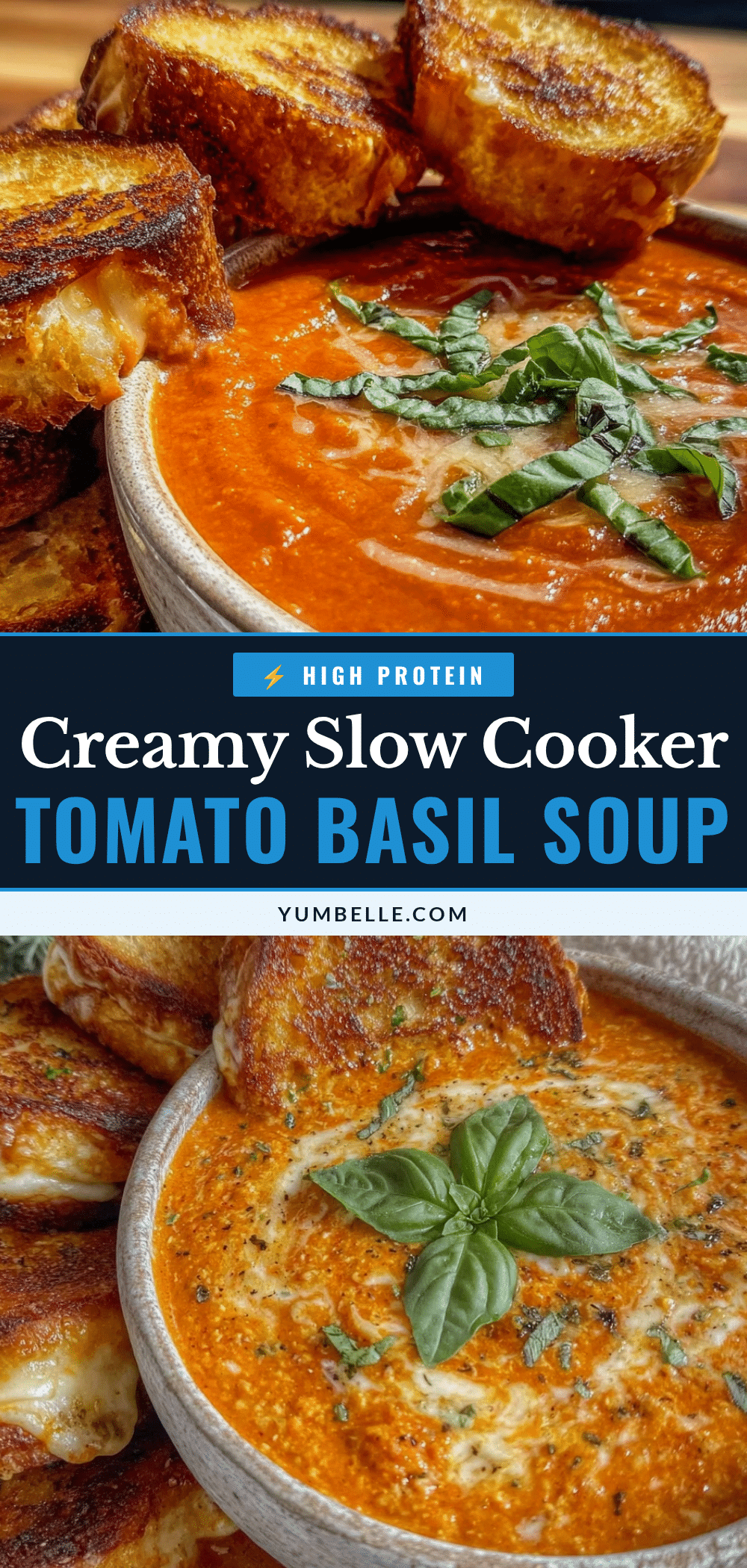 creamy slow cooker tomato basil soup recipe
