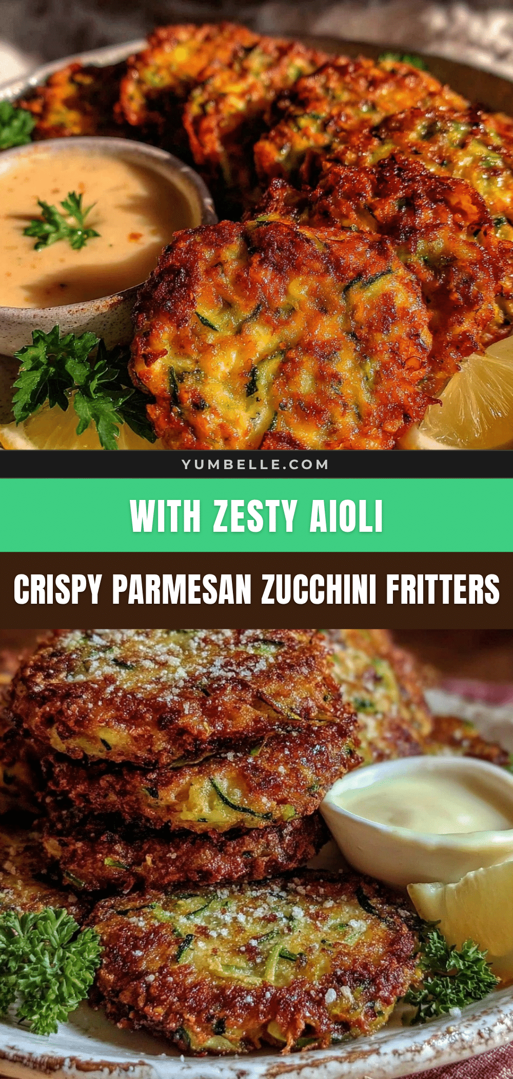 crispy Parmesan zucchini fritters recipe