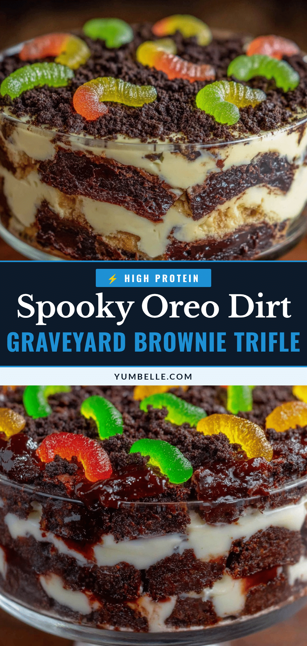 Flavorful Graveyard Brownie Trifle recipe
