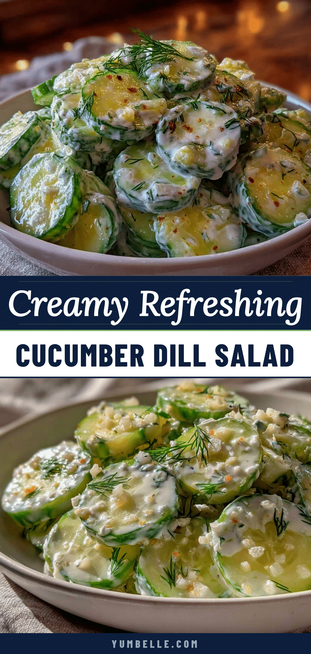 Fresh Creamy Cucumber Dill Salad recipe