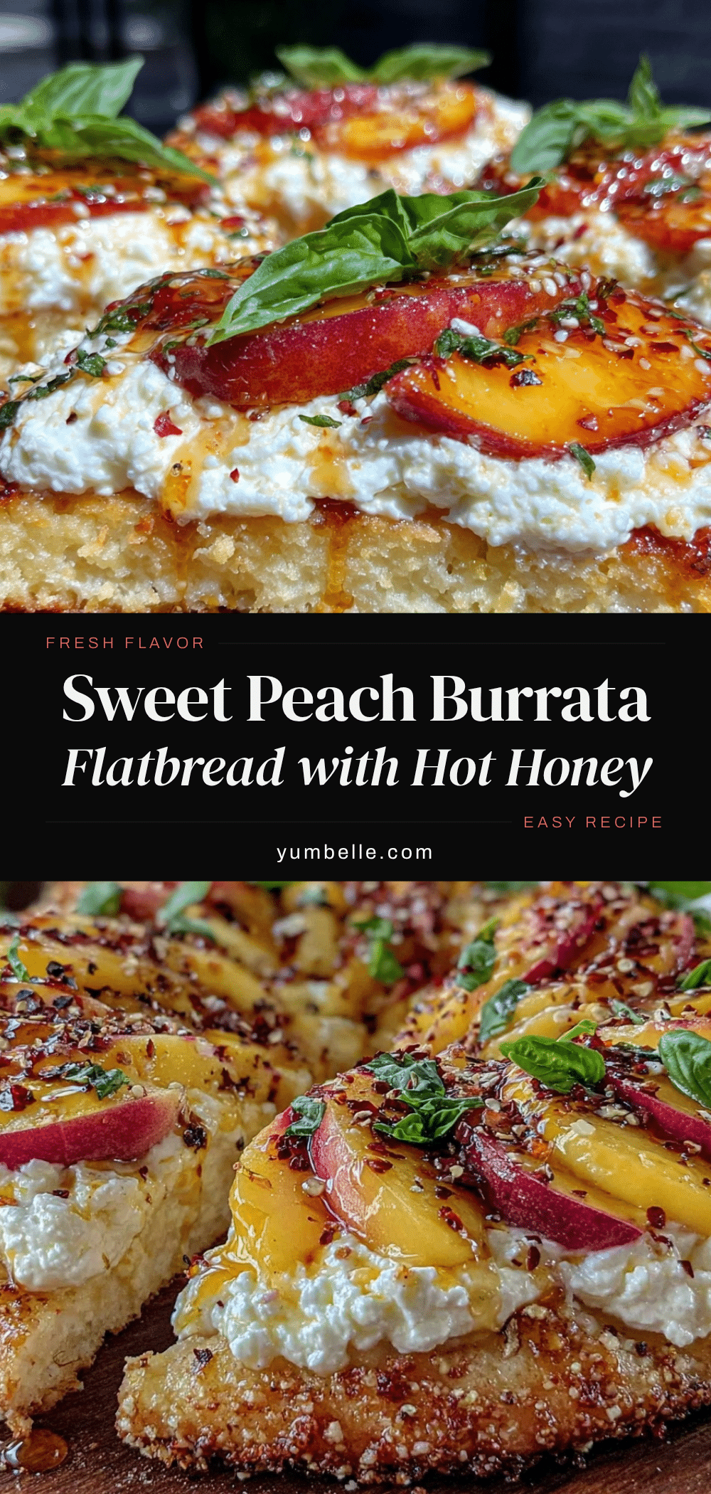 fresh peach and burrata flatbread recipe