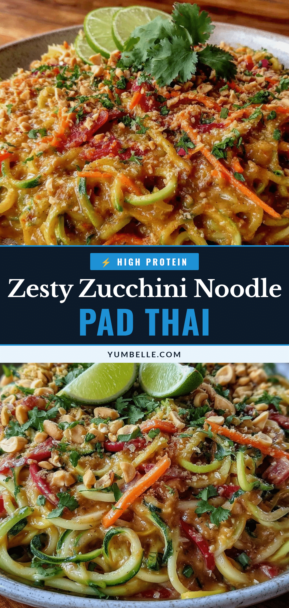 fresh zucchini noodle pad thai recipe