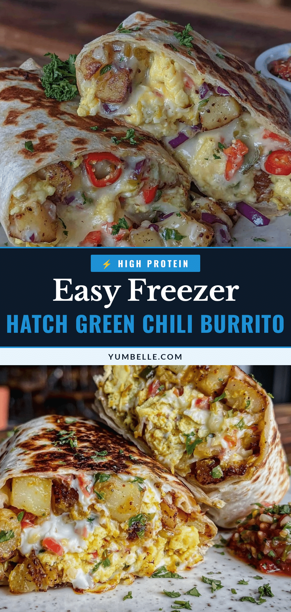 Hatch green chili breakfast burrito recipe