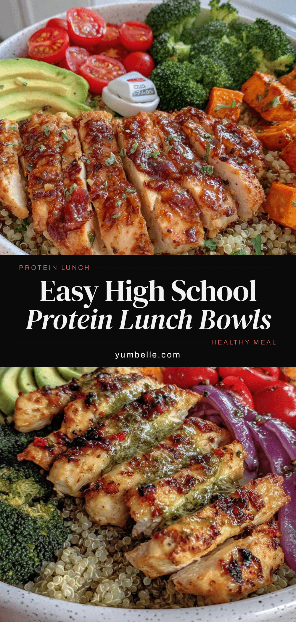 high school student protein meal prep lunch bowl recipe