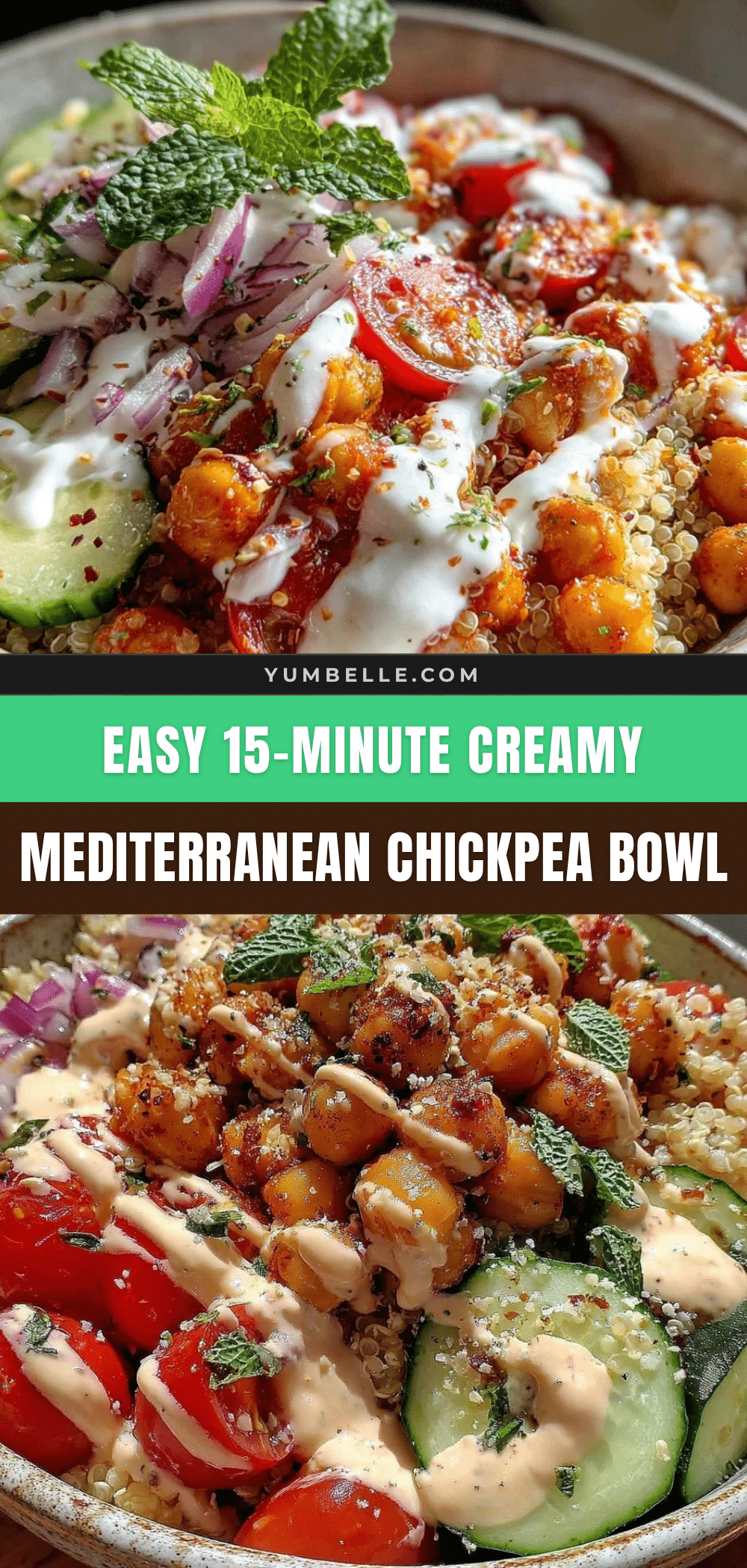 Mediterranean chickpea bowl recipe
