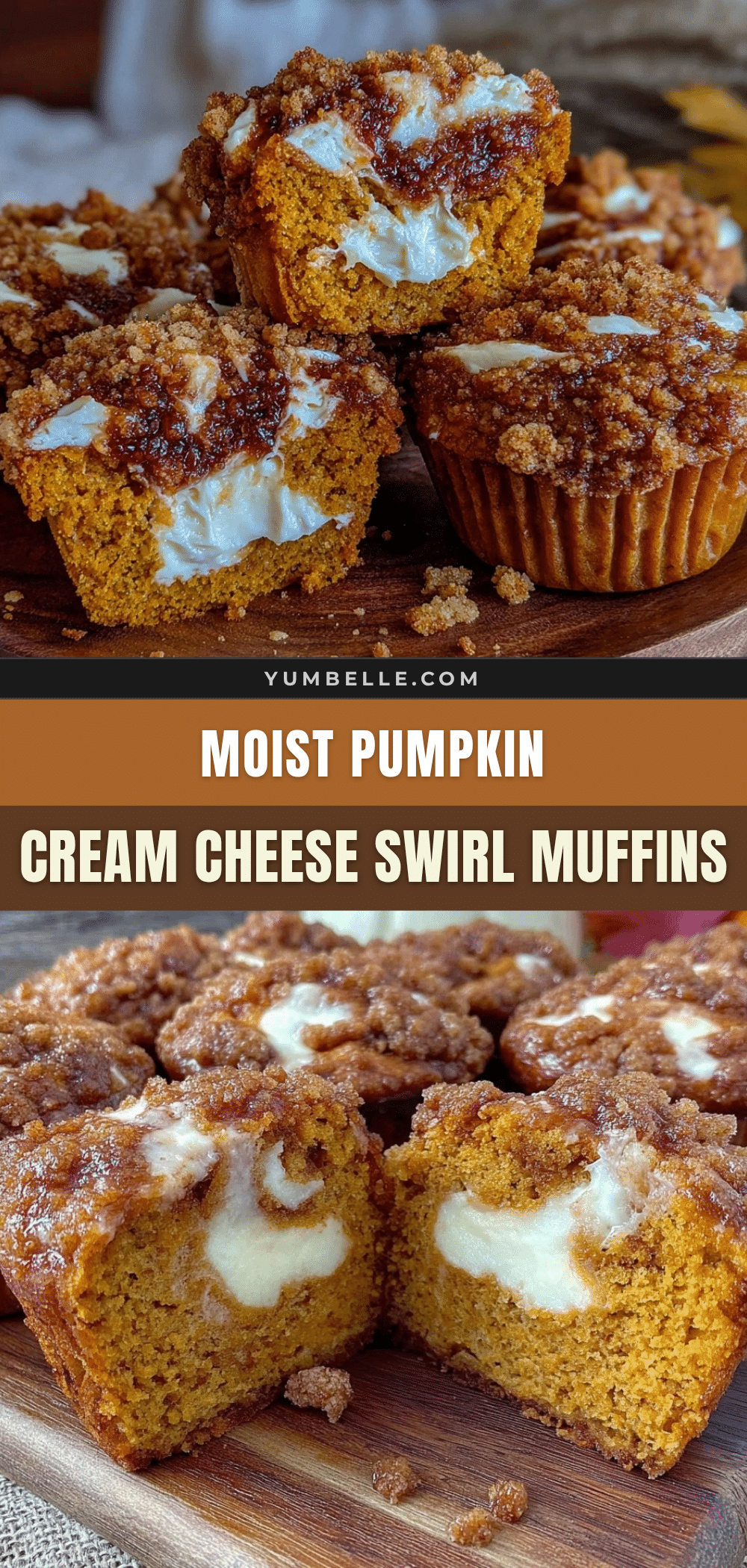 pumpkin cream cheese swirl muffins recipe