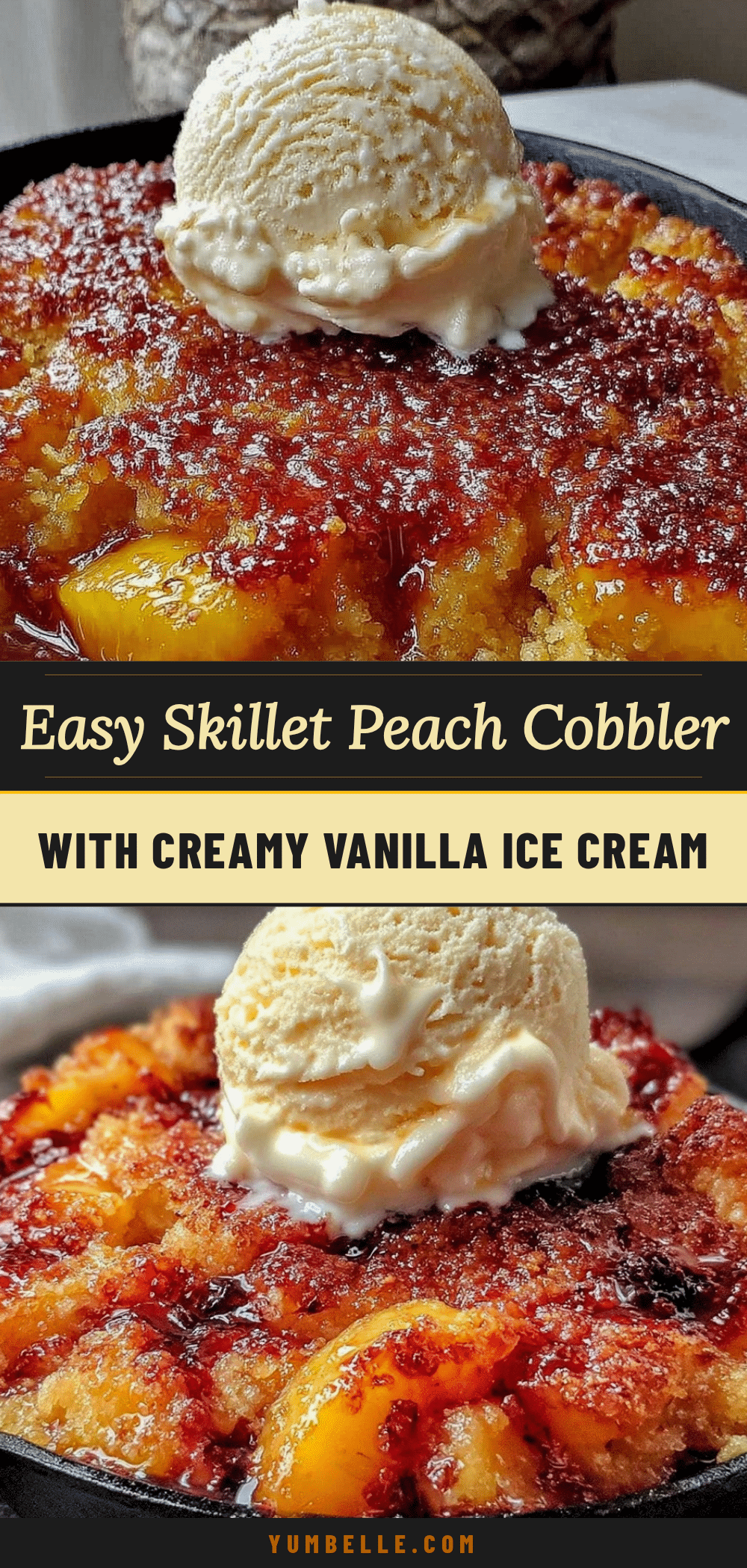 skillet peach cobbler recipe