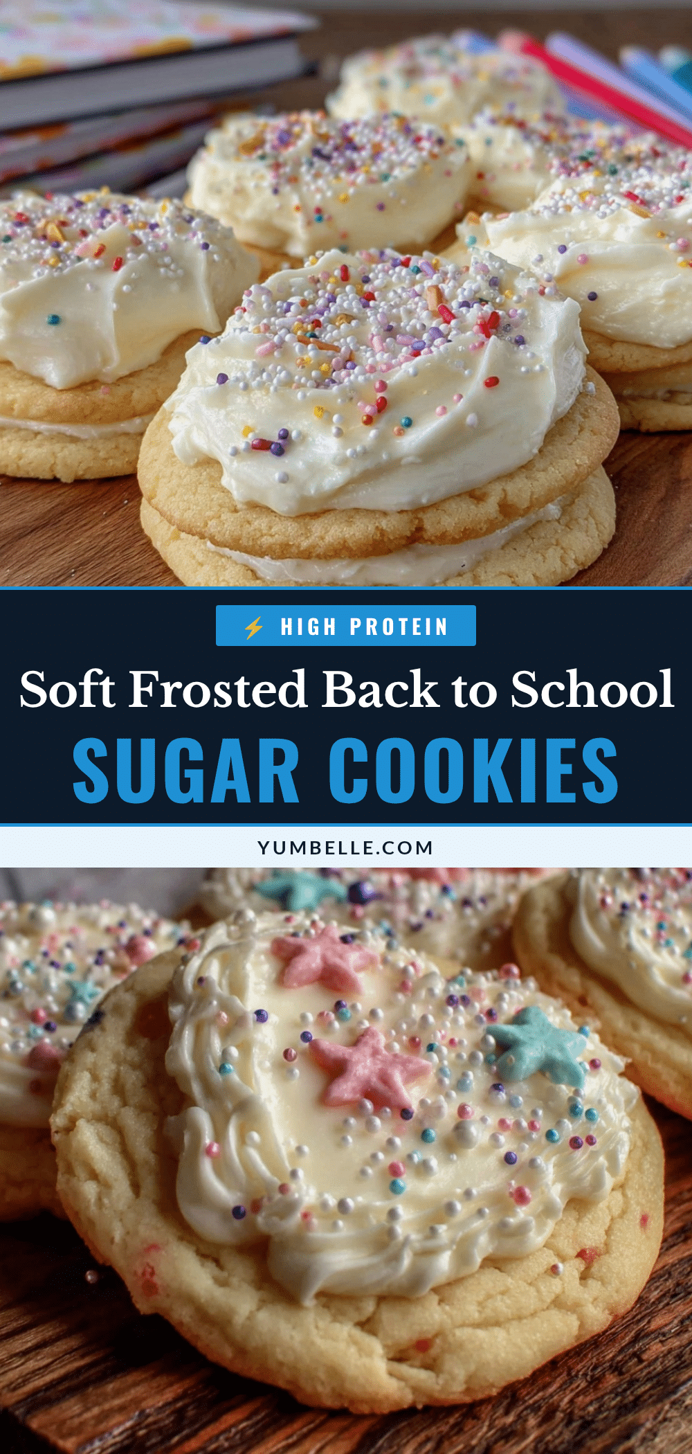 Soft Frosted Back to School Sugar Cookies recipe