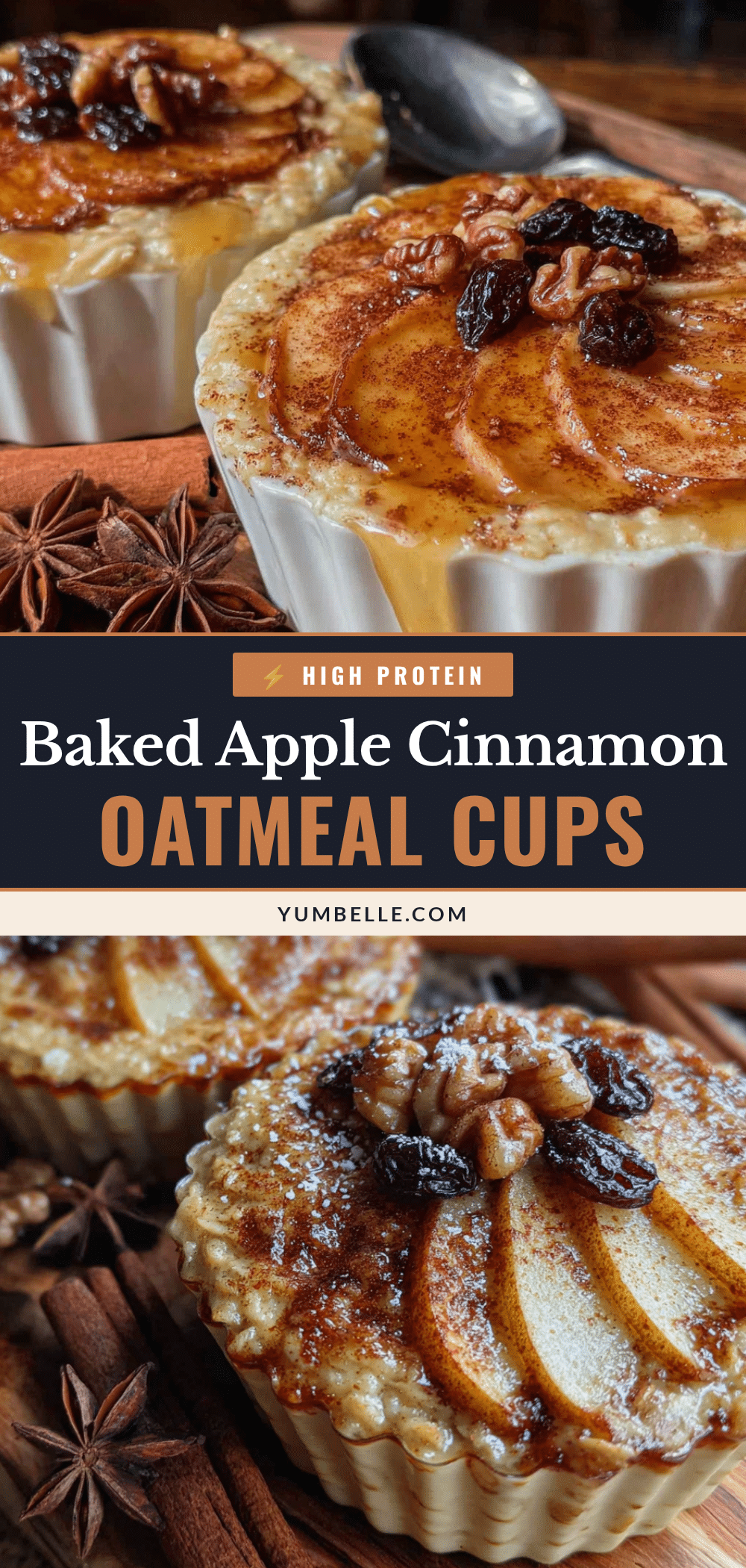 apple cinnamon baked oatmeal cups recipe