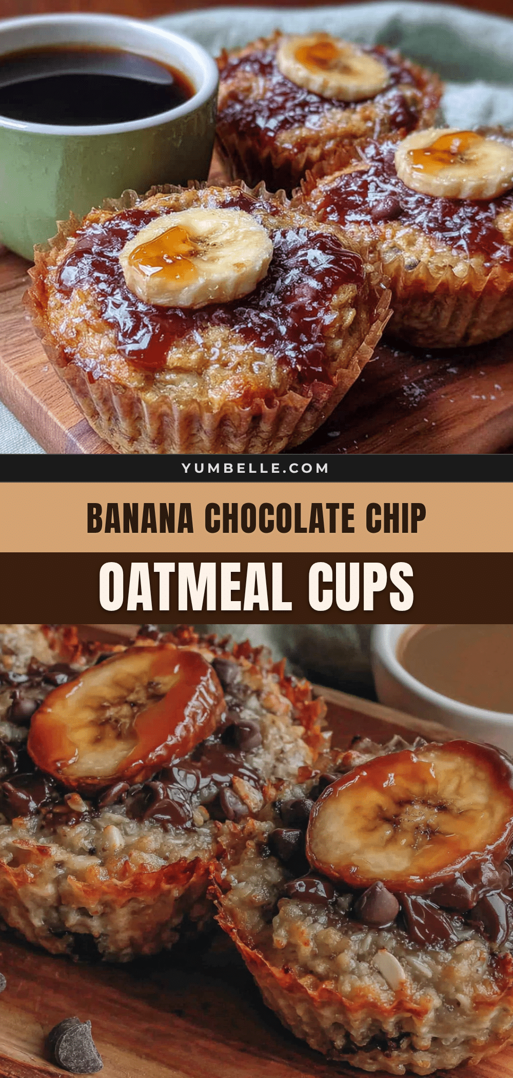 banana chocolate chip baked oatmeal cups recipe