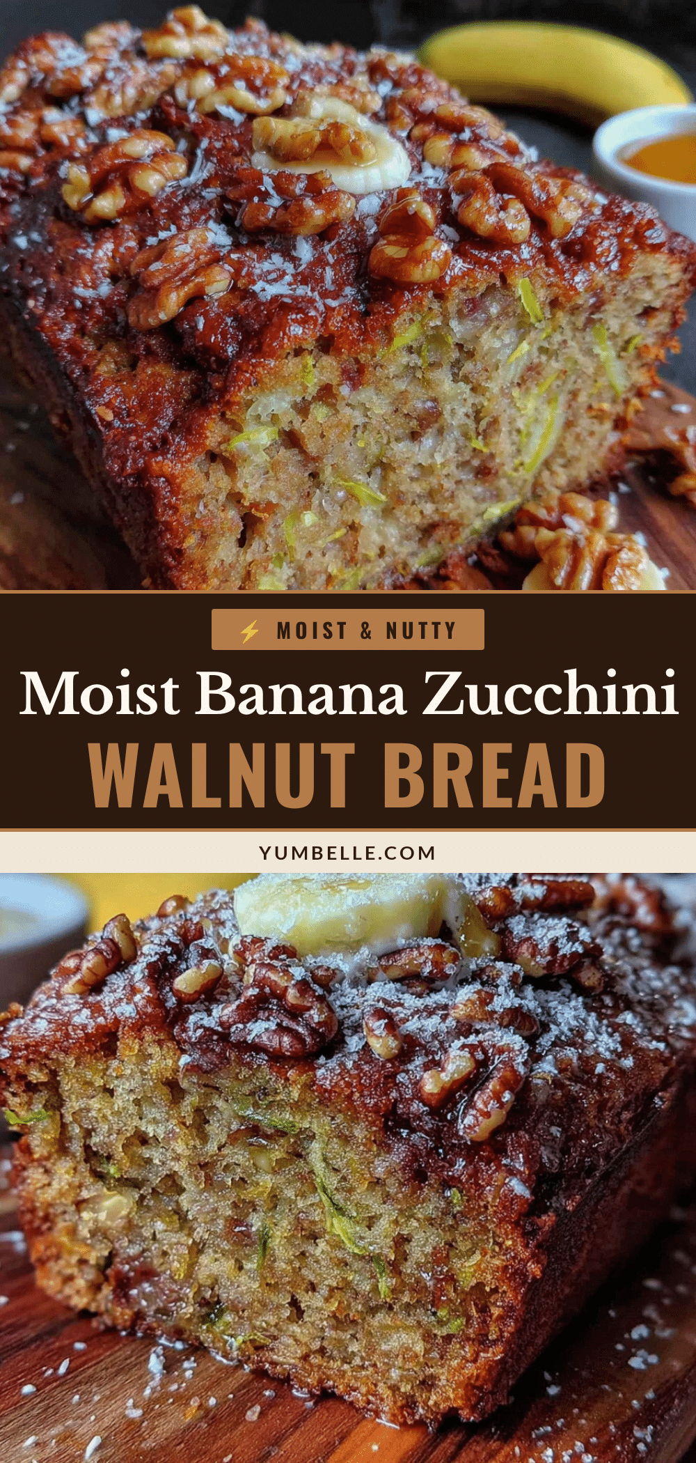 banana zucchini bread with toasted walnuts recipe
