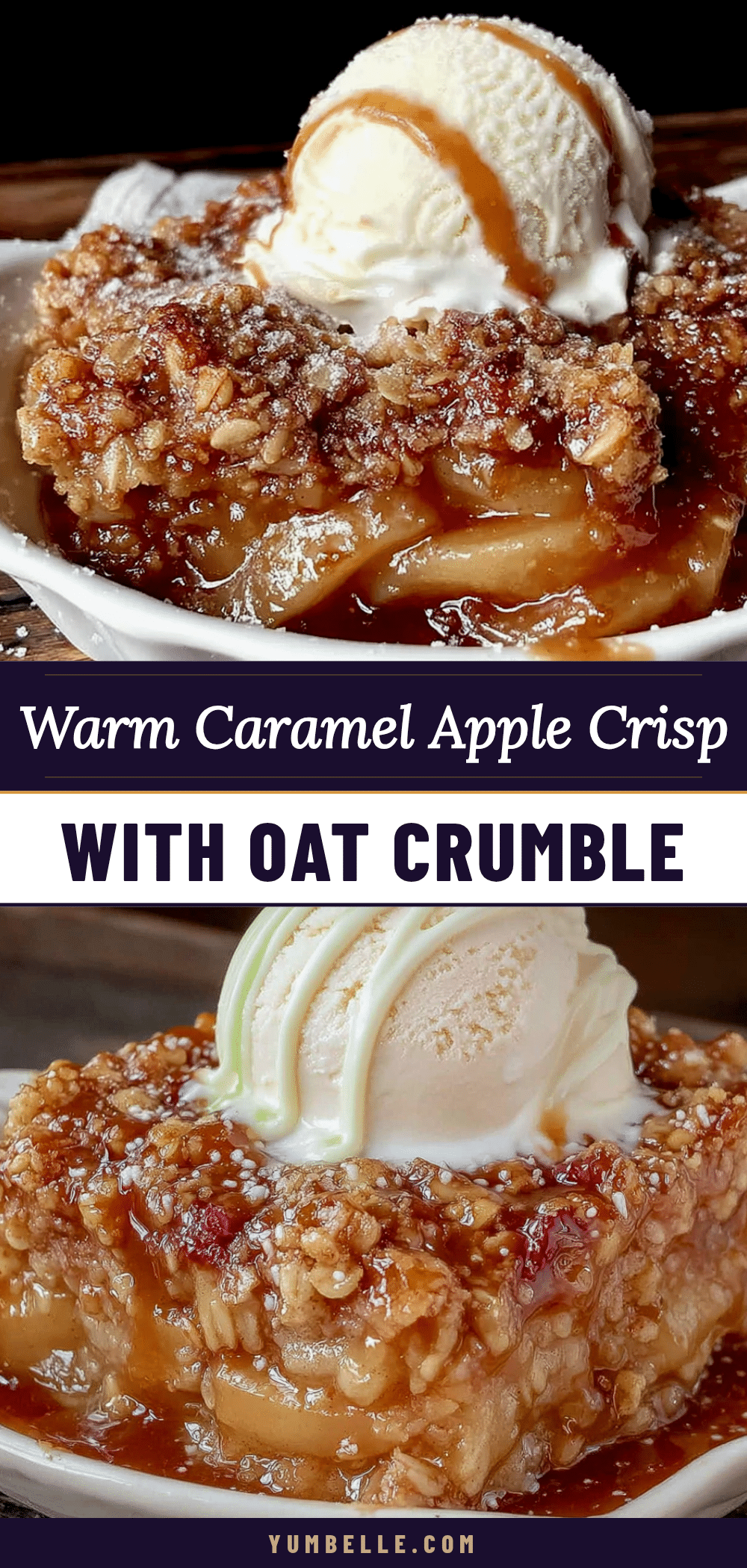 caramel apple crisp with oat crumble recipe