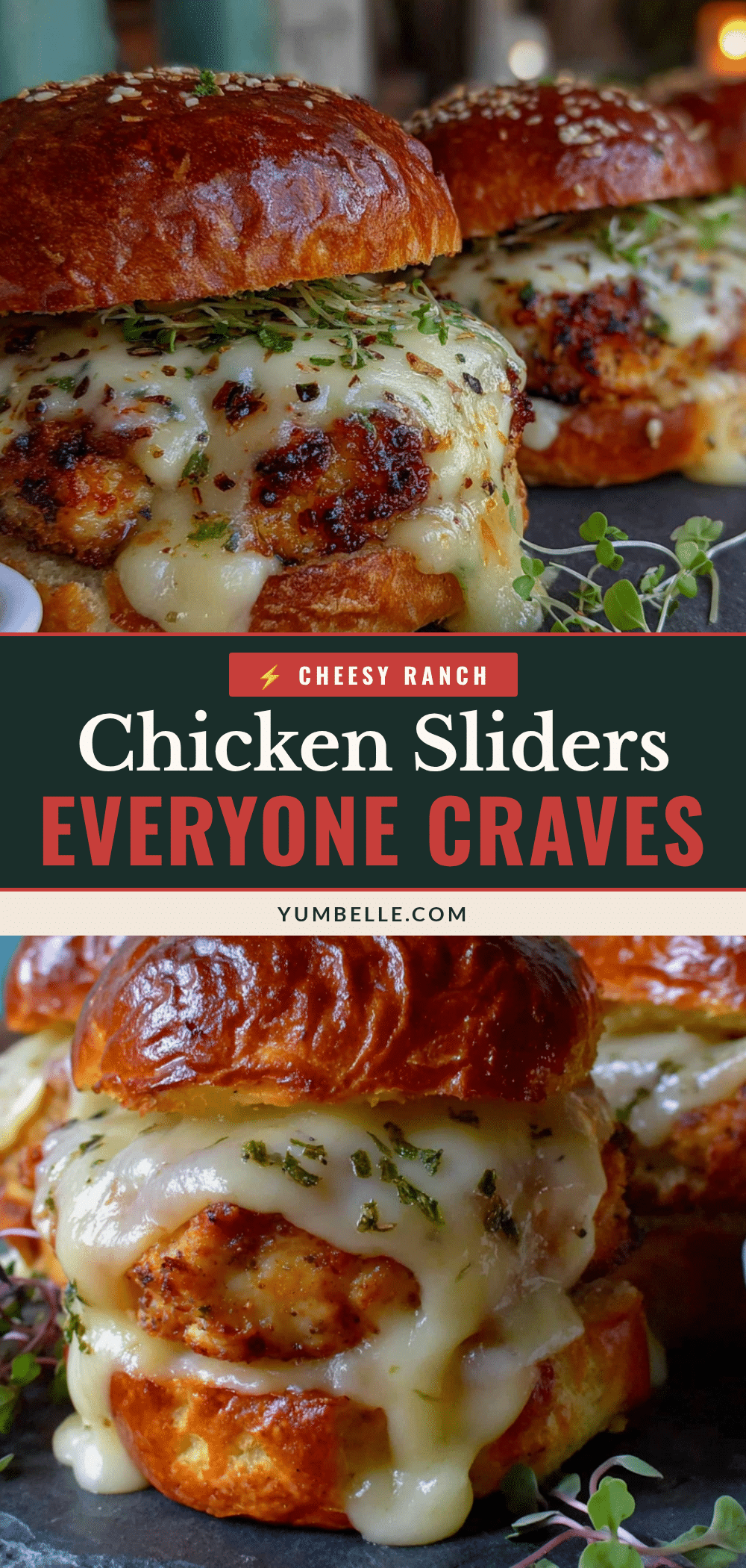 cheesy ranch chicken sliders recipe