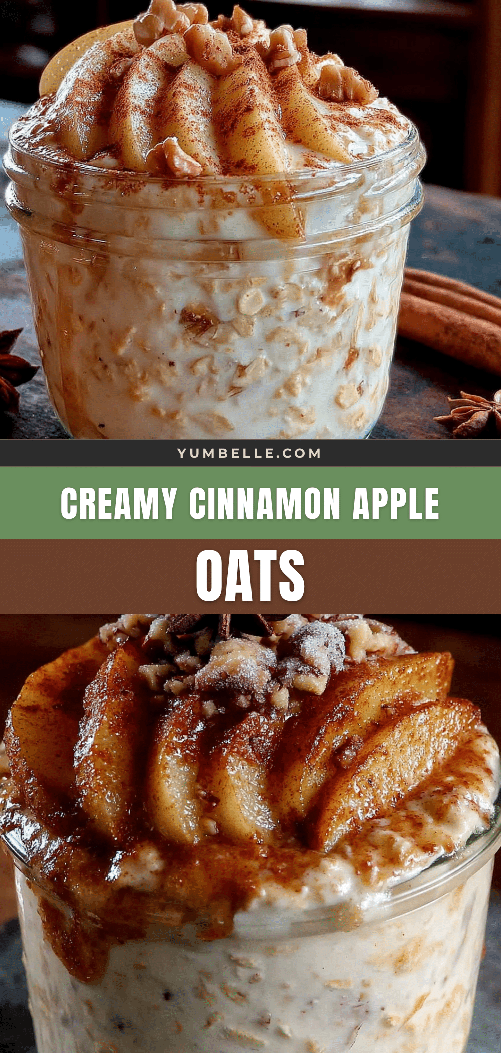 cinnamon apple overnight oats recipe