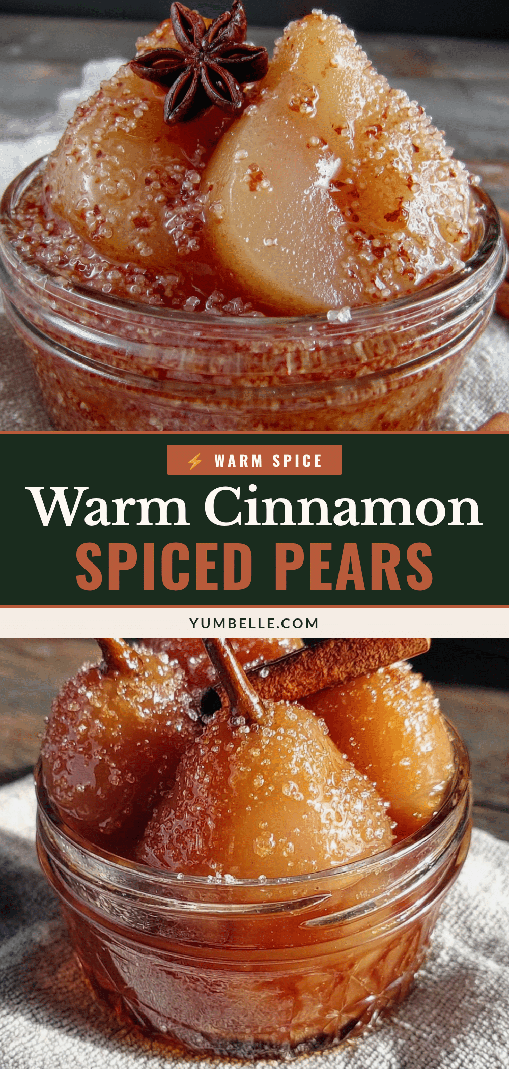 cinnamon spiced canned pears recipe
