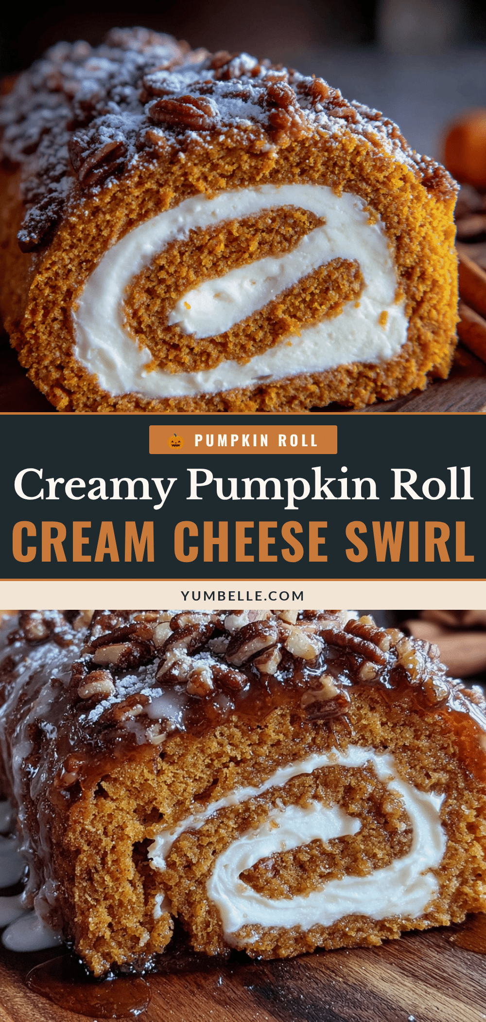 cream cheese swirled pumpkin roll recipe