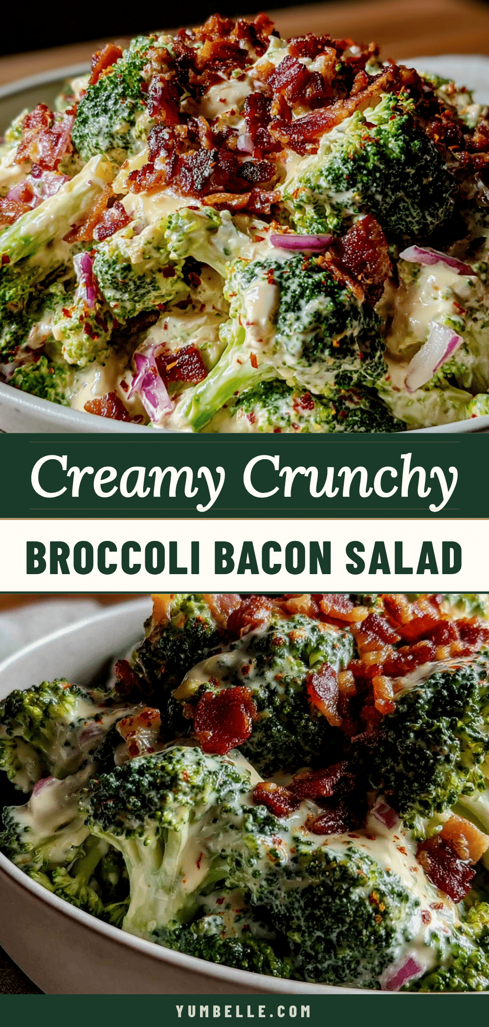 creamy broccoli salad with bacon and cheddar recipe