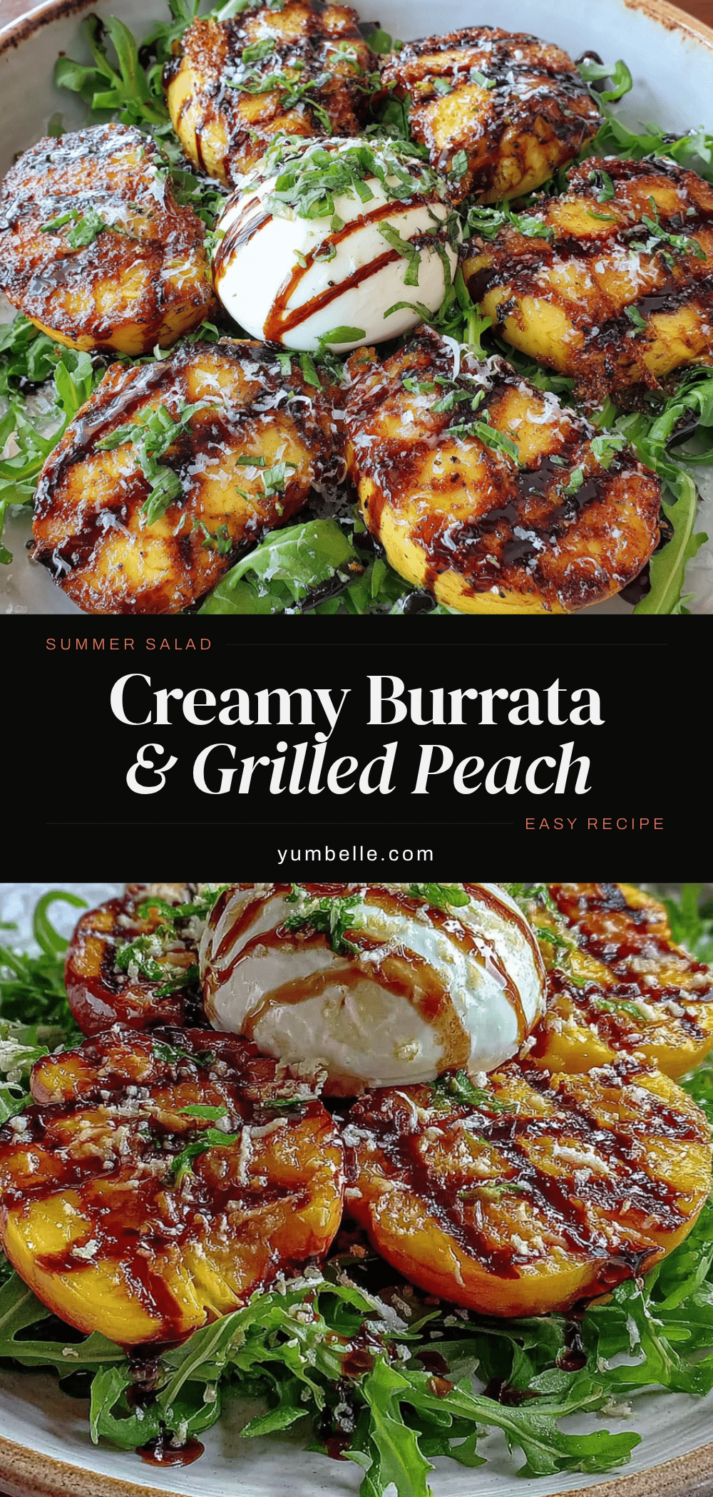 creamy burrata grilled peach salad with balsamic glaze recipe