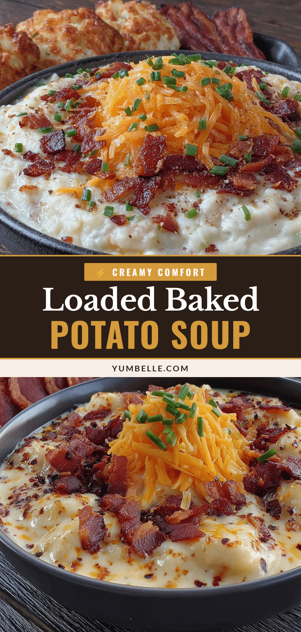 creamy loaded baked potato soup with bacon recipe