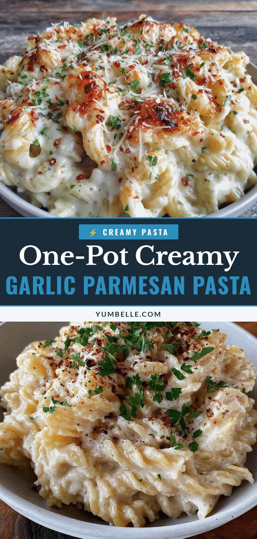 creamy one-pot garlic parmesan pasta recipe