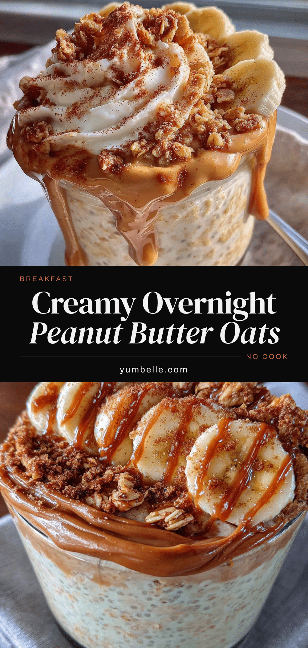 creamy overnight peanut butter banana oats recipe