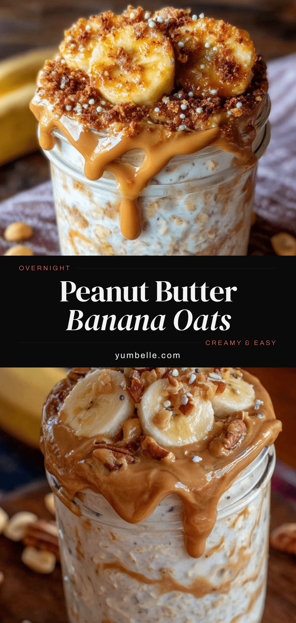 creamy overnight peanut butter banana oats recipe