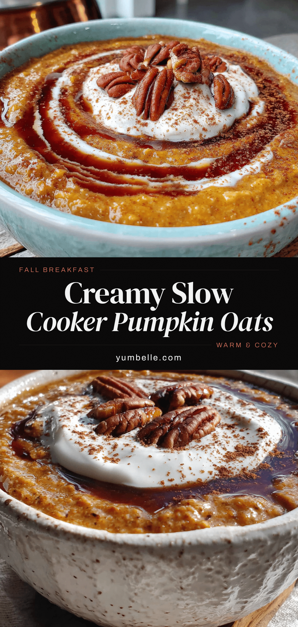creamy slow cooker pumpkin overnight oats recipe
