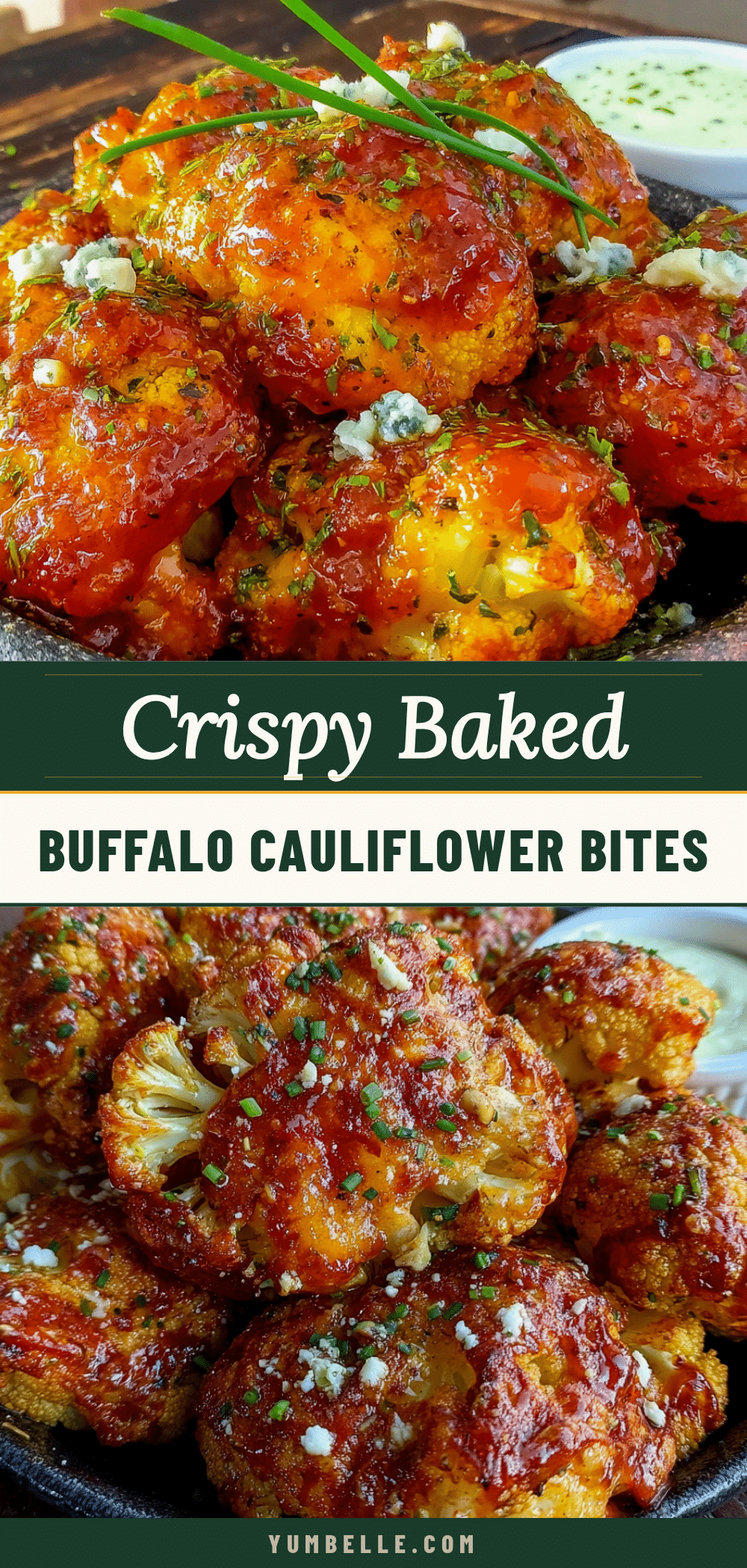 crispy baked buffalo cauliflower bites recipe