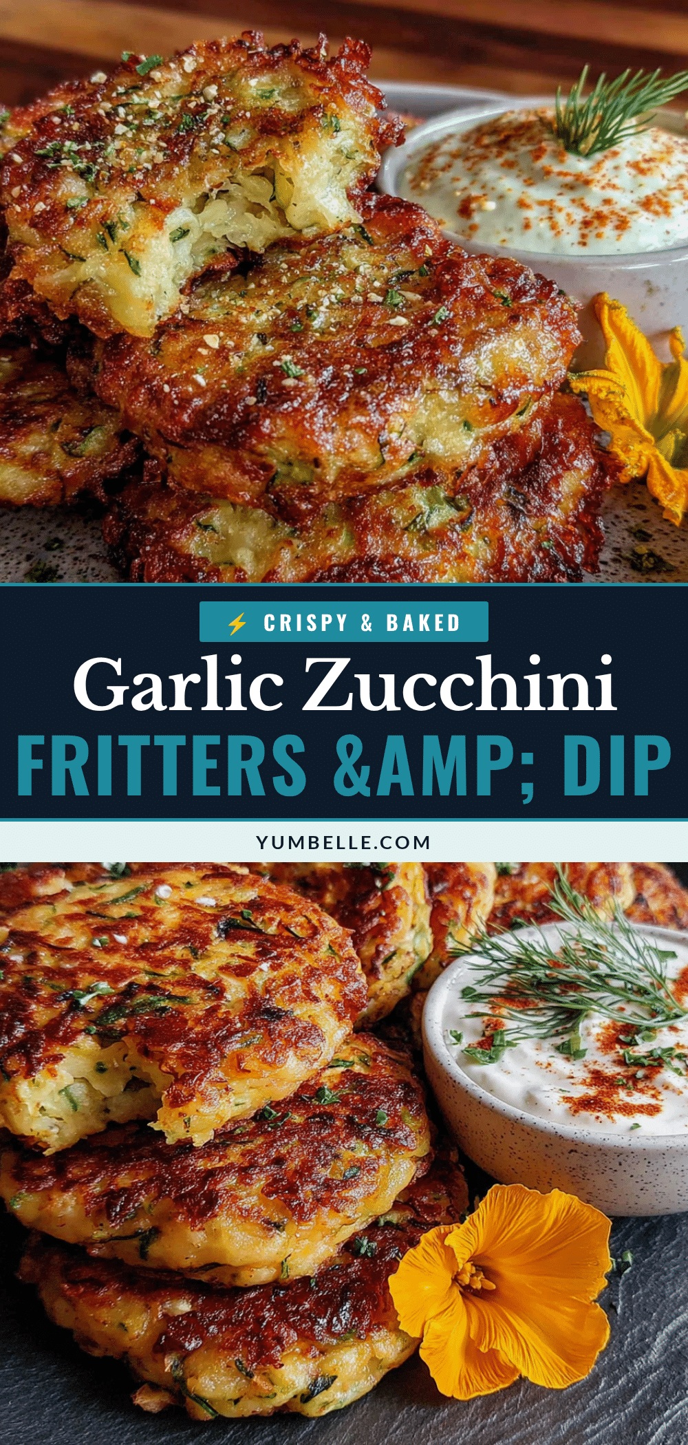 crispy baked zucchini fritters recipe