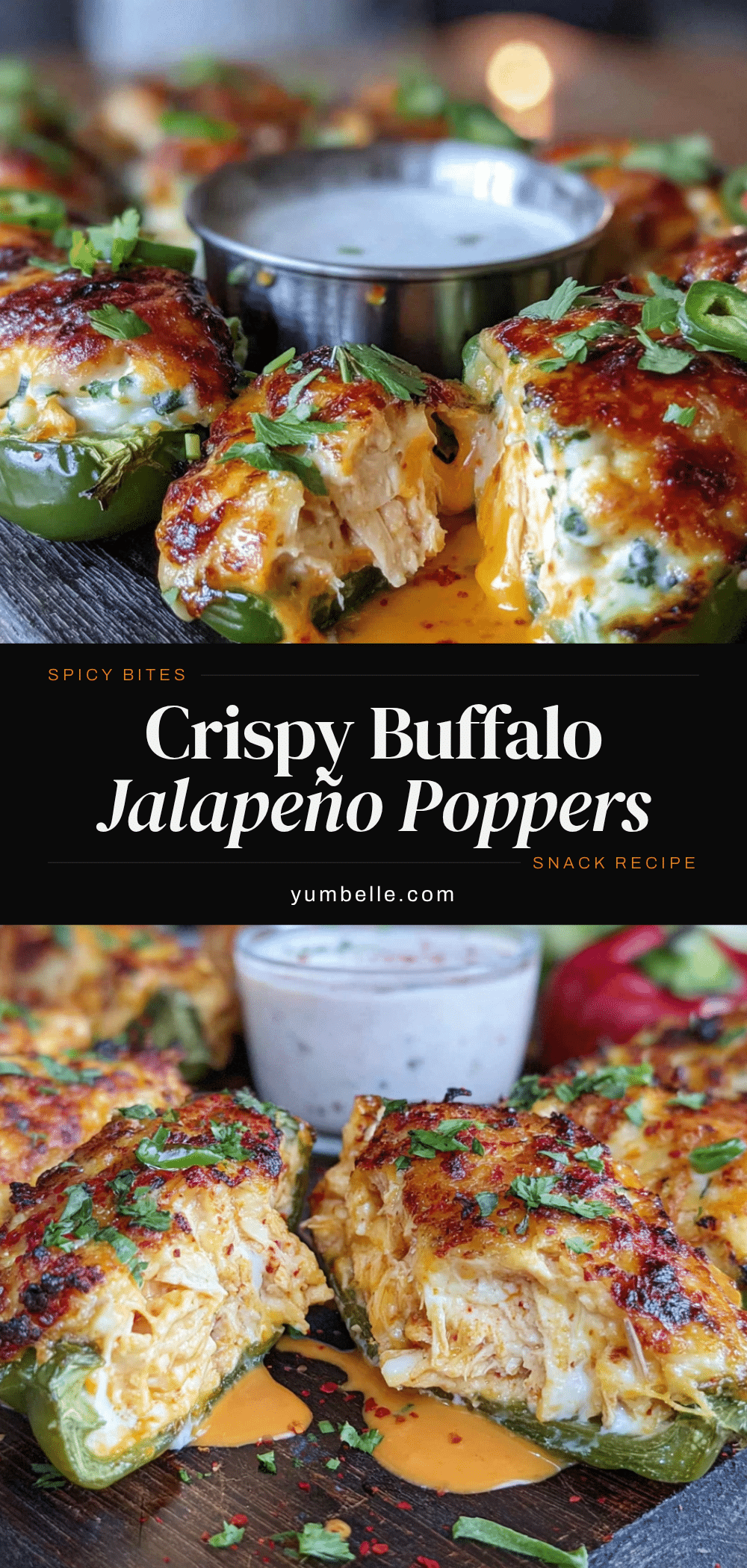 crispy buffalo chicken stuffed jalapeño poppers recipe