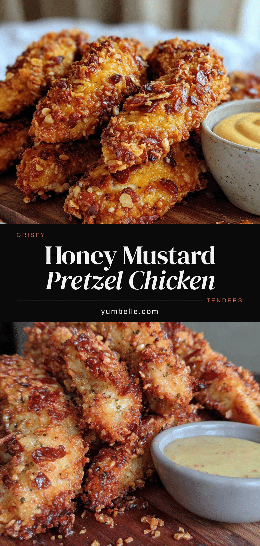 crispy honey mustard pretzel chicken tenders recipe