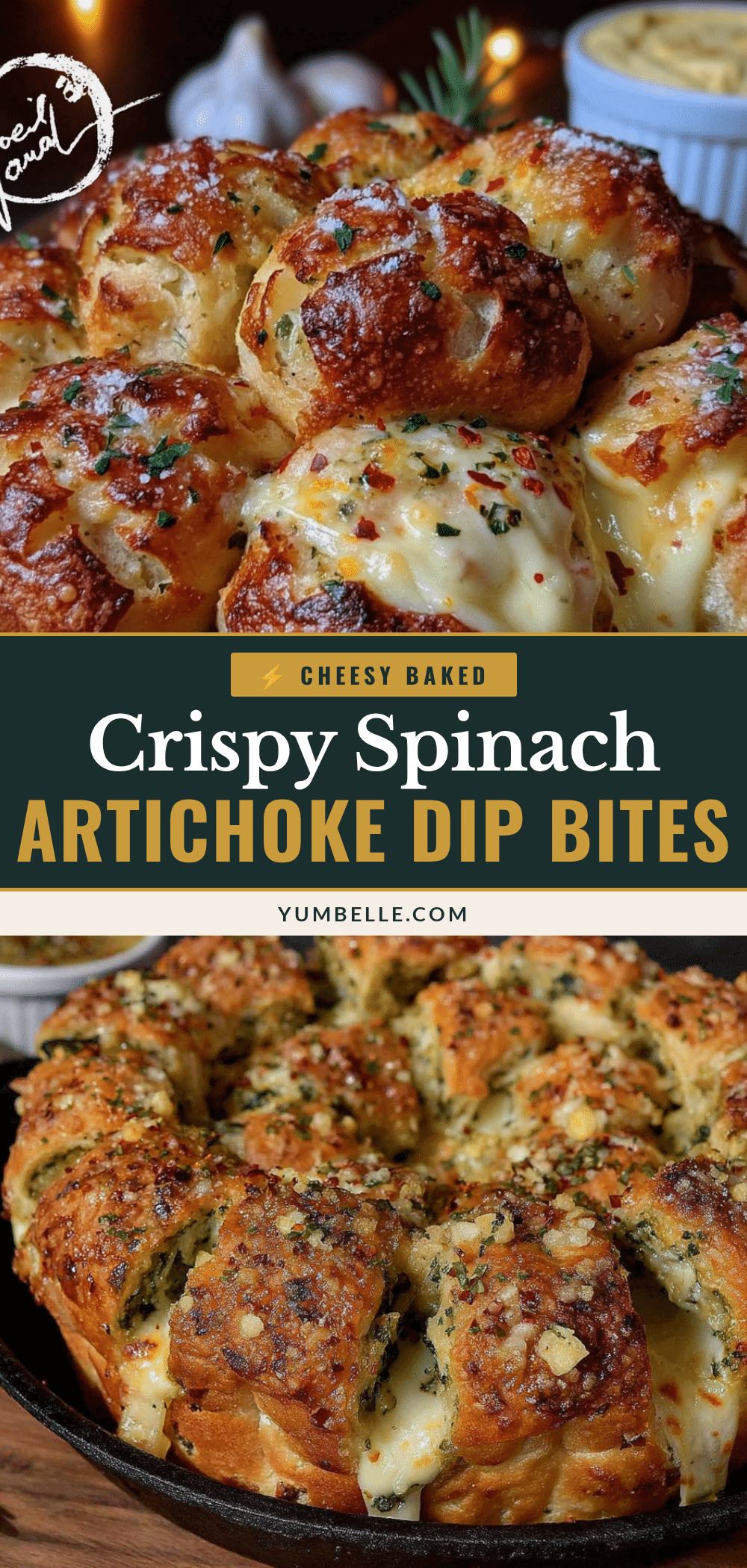 crispy spinach artichoke dip stuffed bread bites recipe