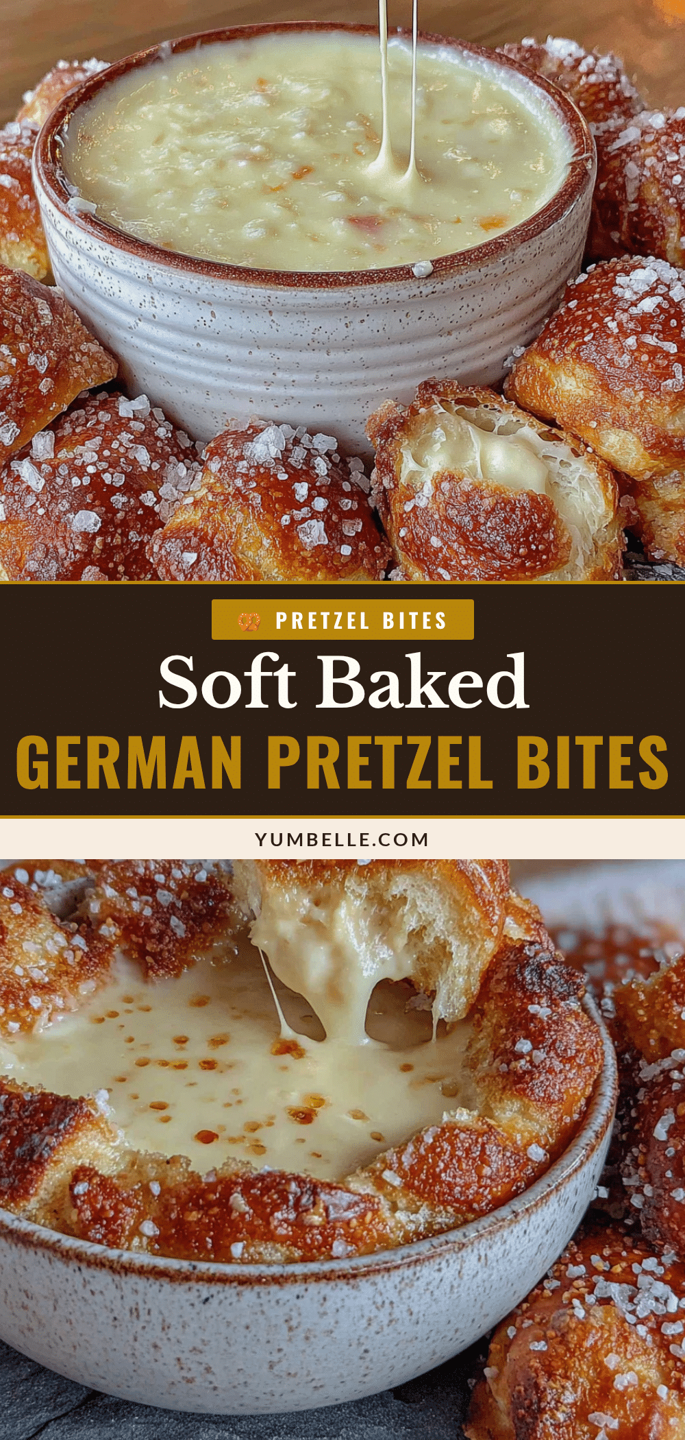 German pretzel bites with beer cheese fondue recipe