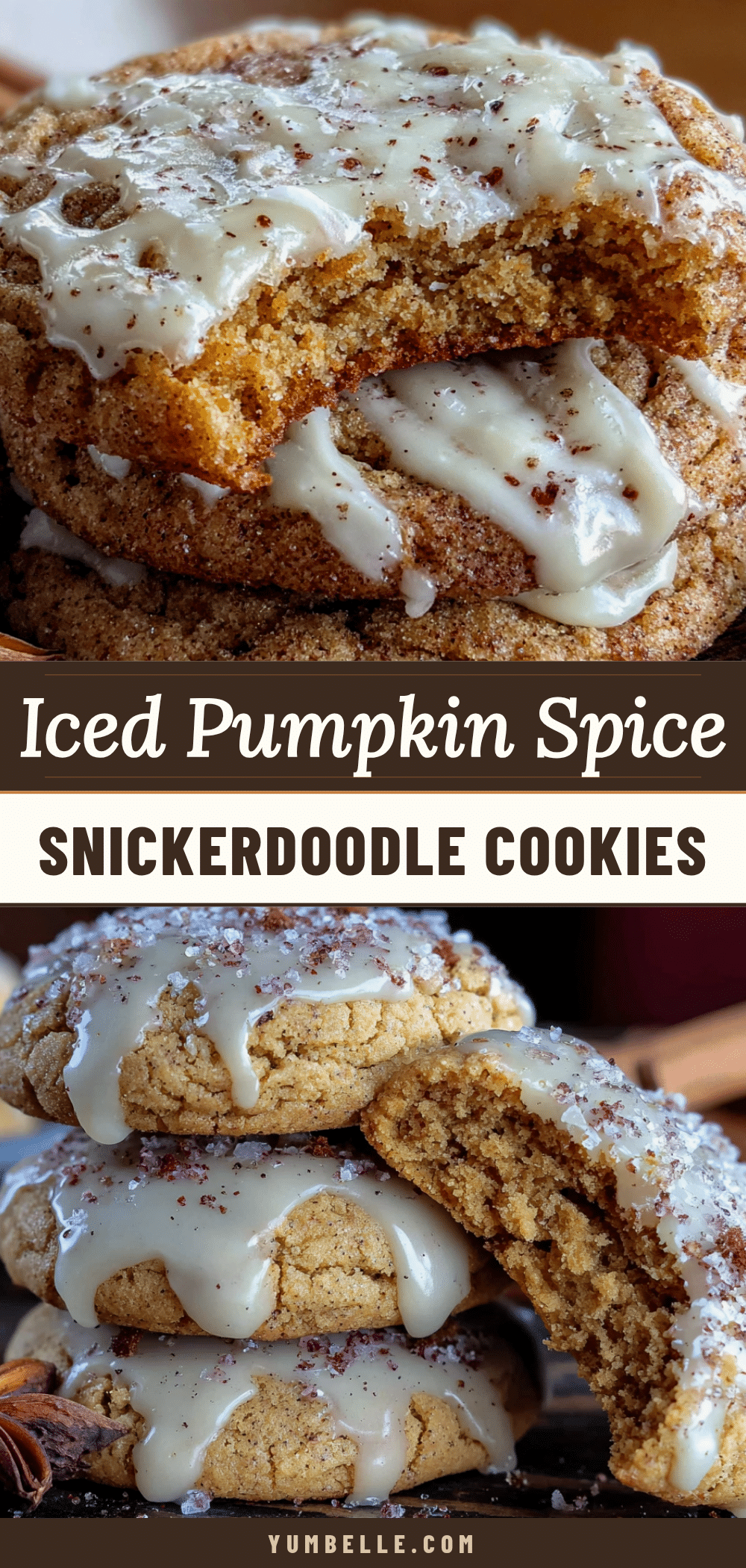 iced pumpkin spice snickerdoodle cookies recipe
