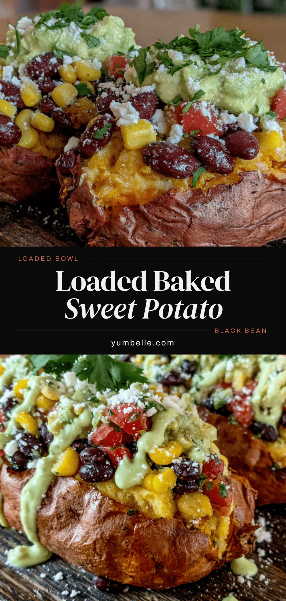 loaded baked sweet potatoes with black beans recipe