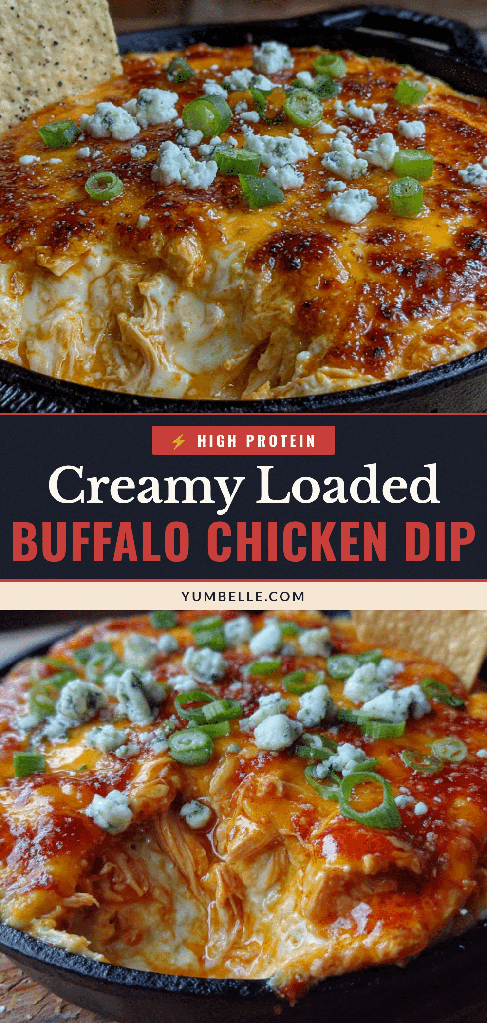 loaded buffalo chicken dip recipe