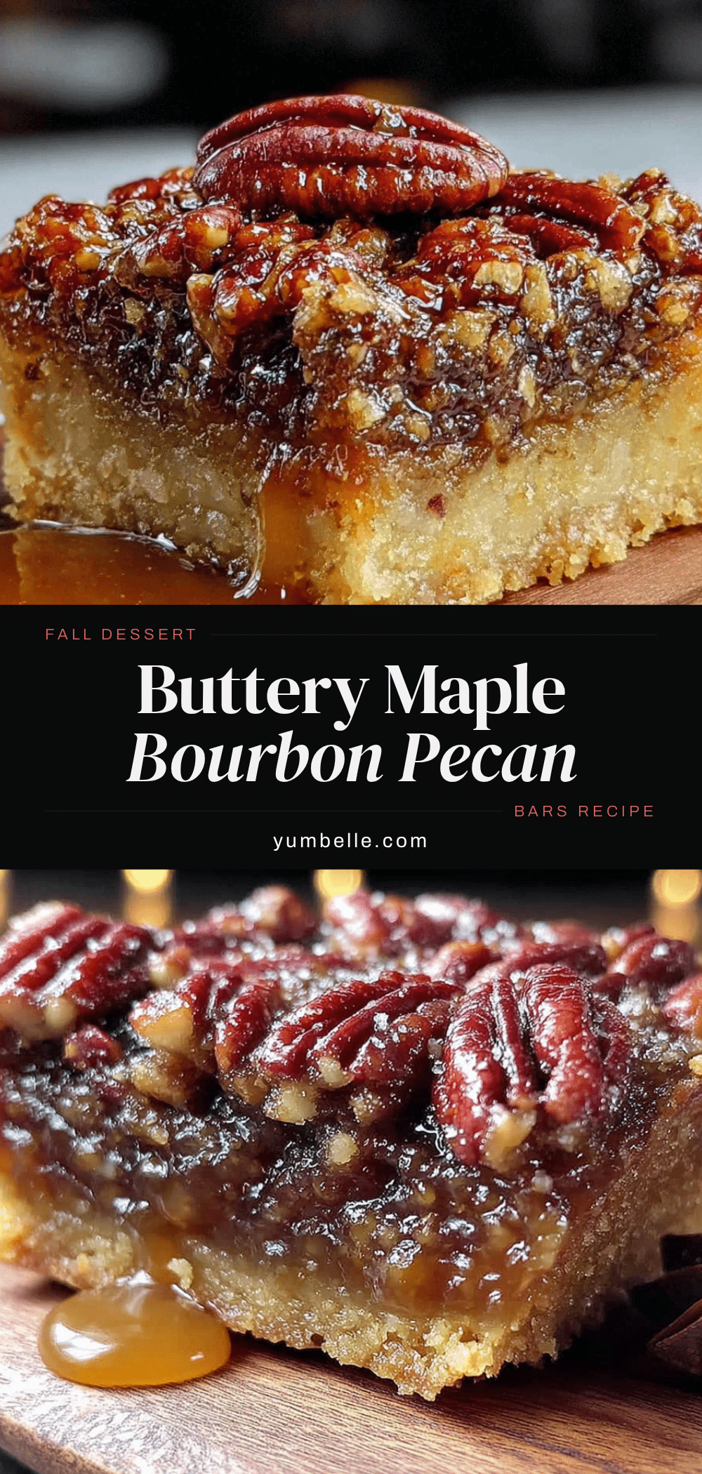 maple bourbon pecan pie bars recipe