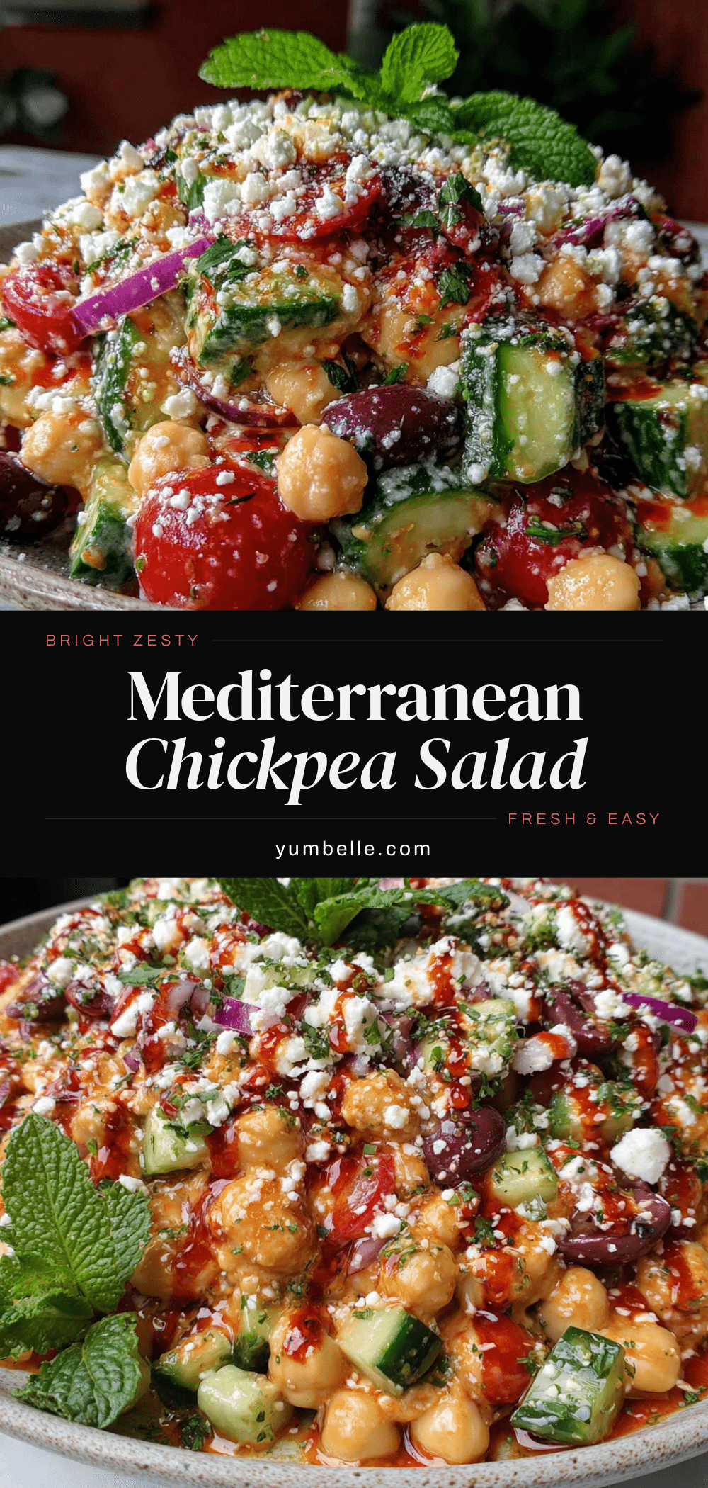 Mediterranean chickpea salad recipe