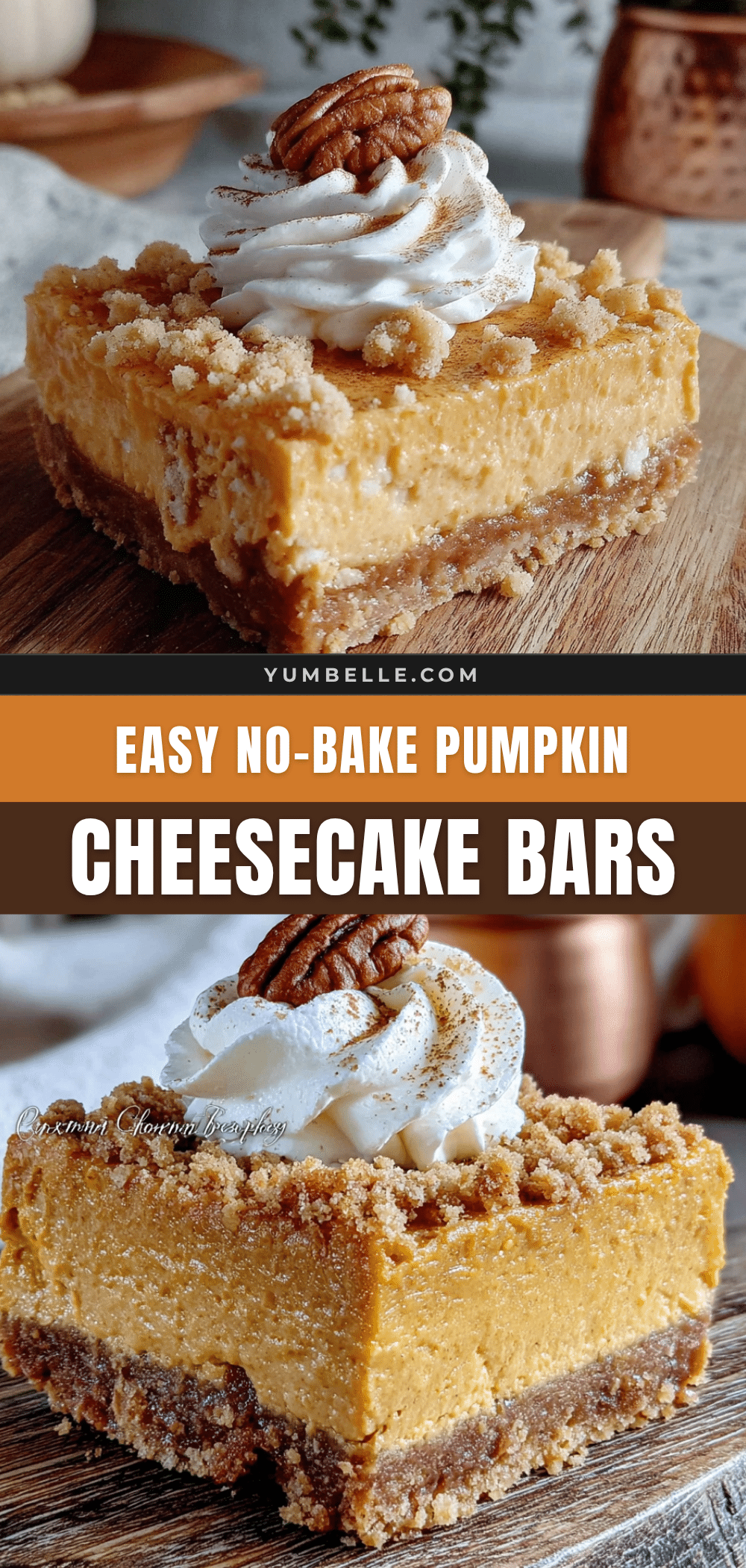 no-bake pumpkin cheesecake bars recipe