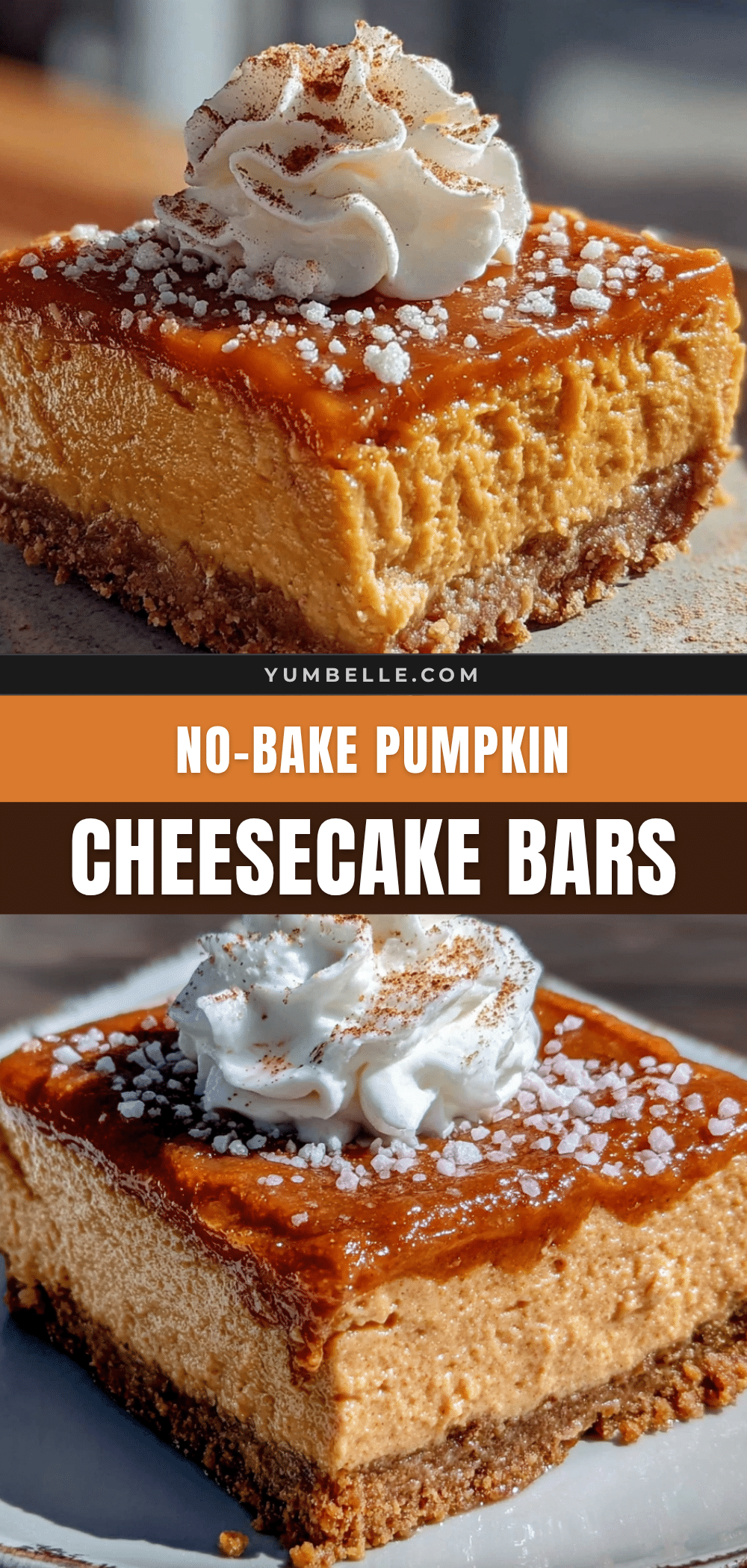 No-bake pumpkin pie cheesecake bars recipe