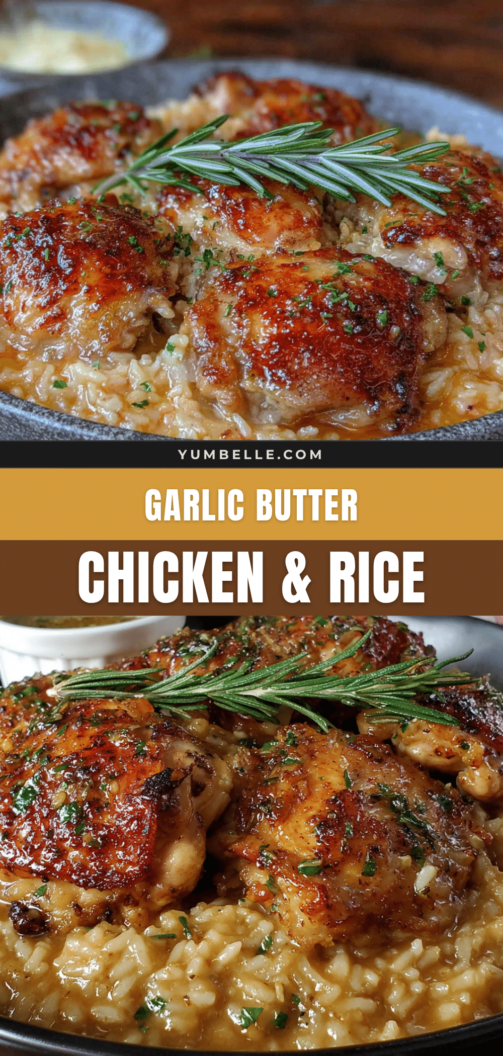one-pan garlic butter chicken and rice recipe