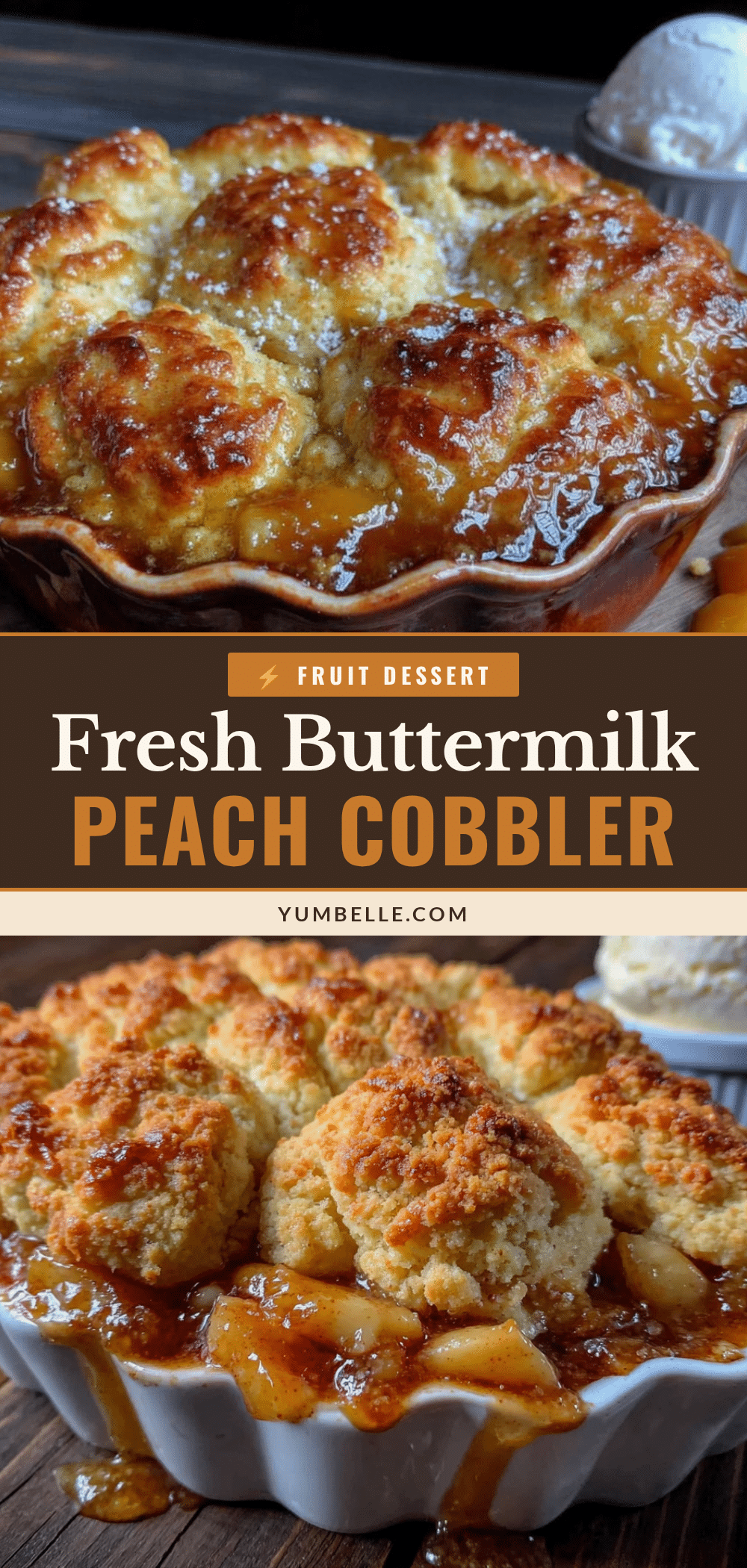 peach cobbler with buttermilk biscuit topping recipe