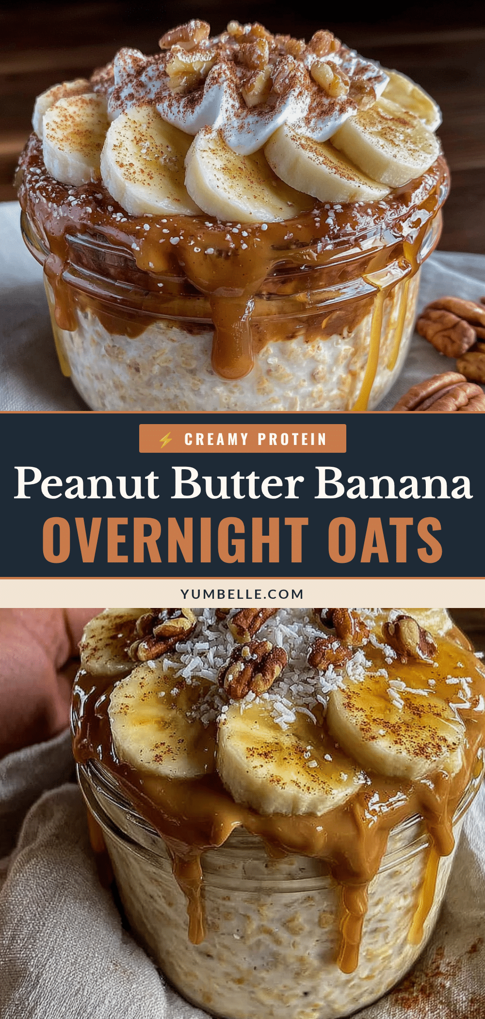 peanut butter banana overnight oats recipe