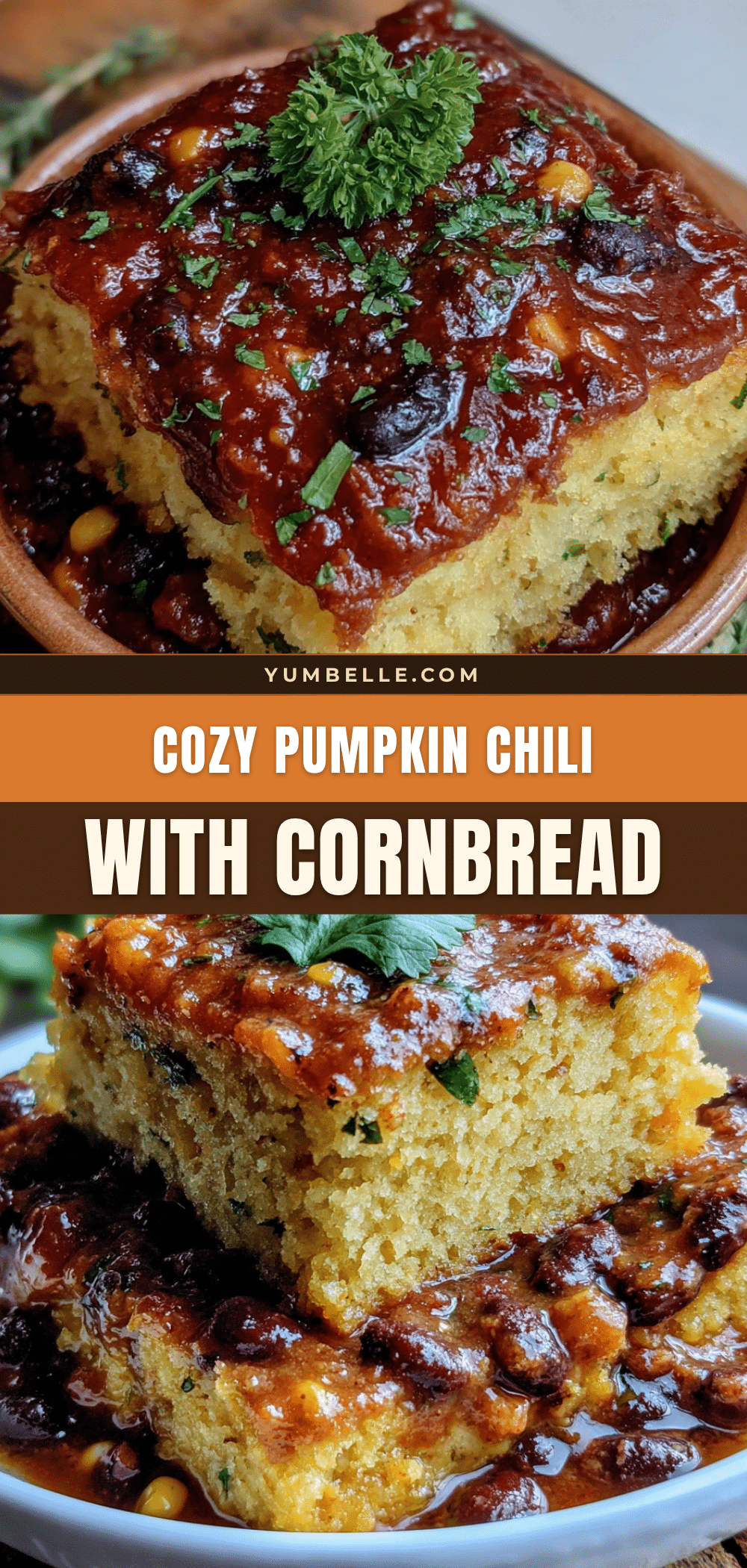 pumpkin chili with black beans and cornbread topping recipe