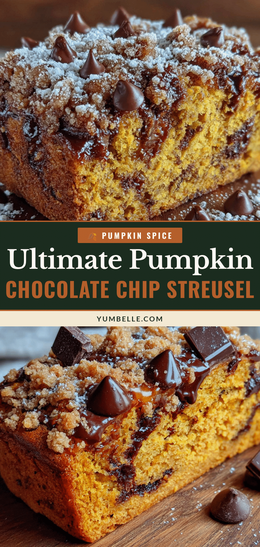 pumpkin chocolate chip streusel bread recipe