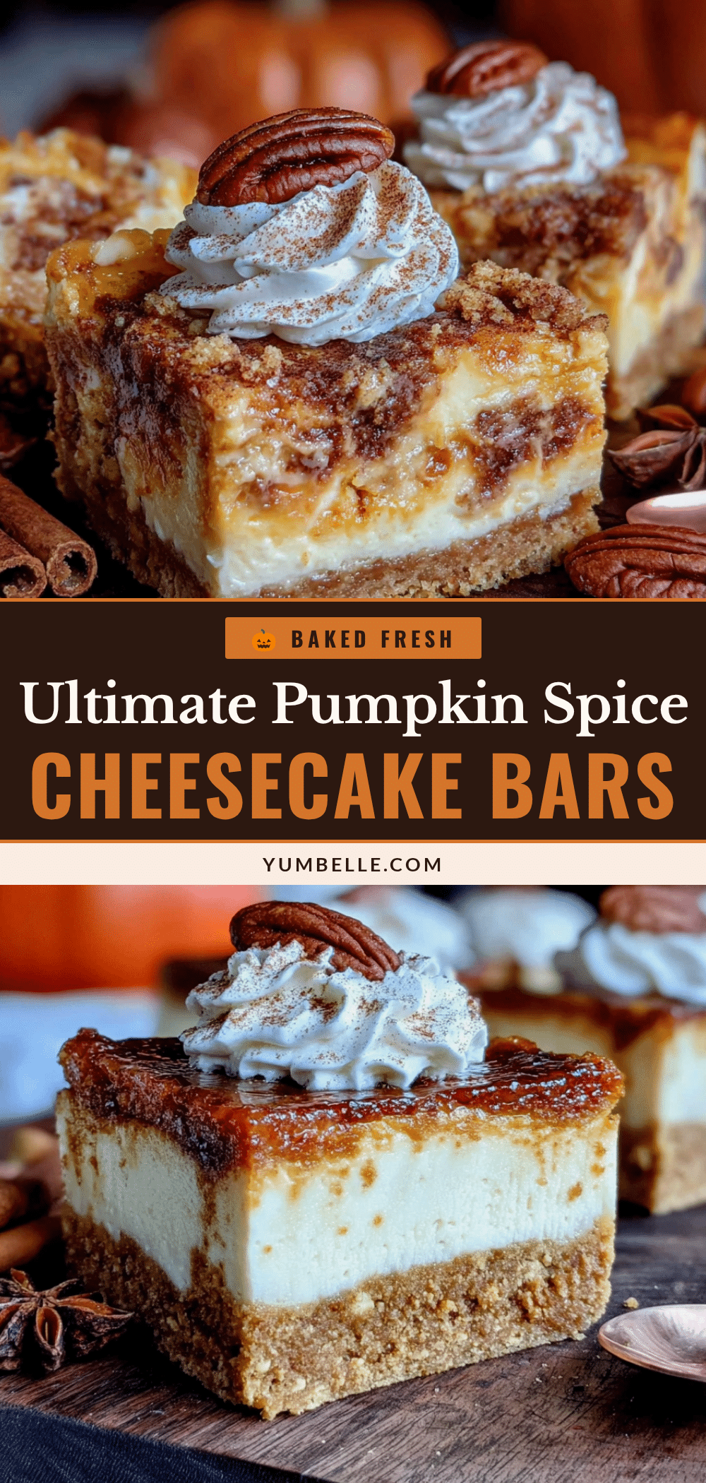 pumpkin spice snickerdoodle cheesecake bars recipe