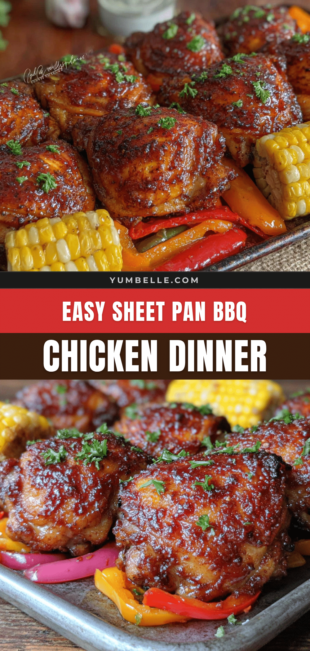 sheet pan BBQ chicken thighs recipe