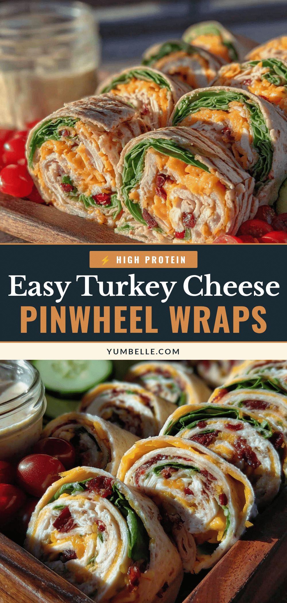 turkey and cheese pinwheel lunch box wraps recipe